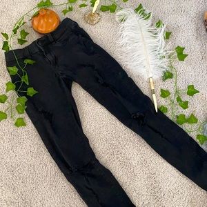 Black jeans with rips